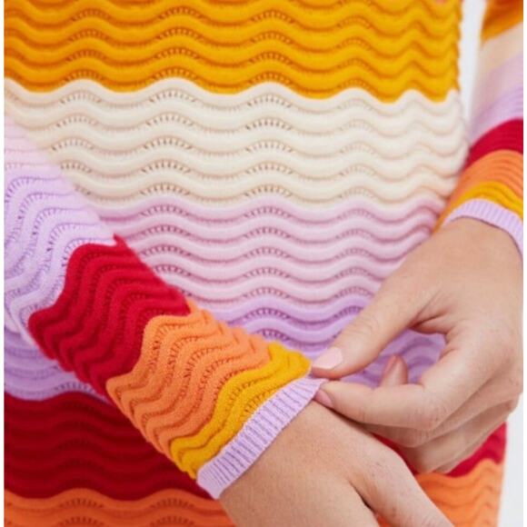 Hyacinth House Montego Knit Midi Dress - Sunset Stripe Nwt $178 Size Small ES - Picture 5 of 7